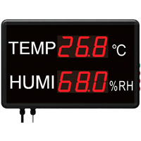 Large LED Temperature and Humidity Display with Data Logging